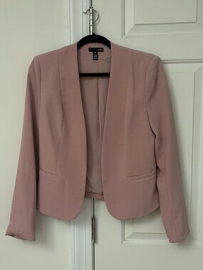 Aqua Pink Open Front Blazer | Size M